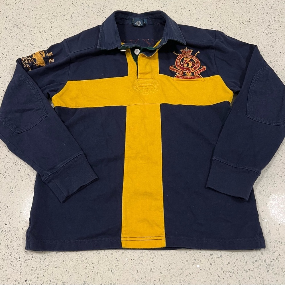 Authentic Vintage POLO RALPH LAUREN RL & CO | Spellout Long Sleeved Rugby Tee